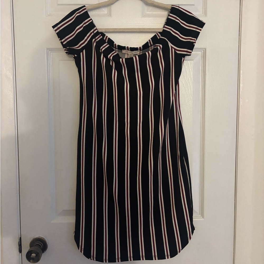 Striped Black and White Dress